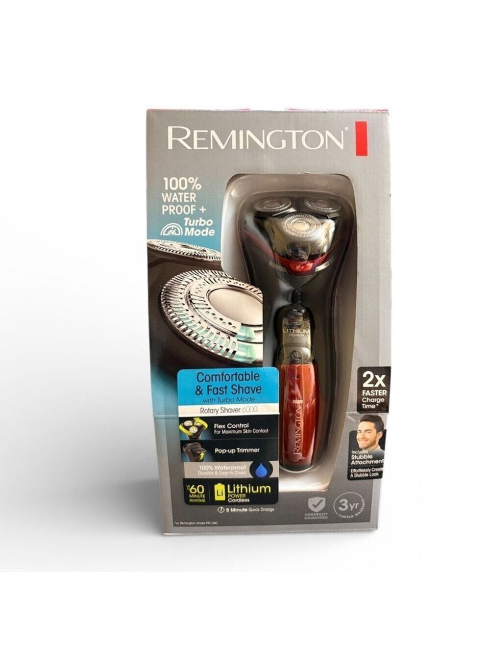 Remington Turbo Rotary Shaver 6000 - Red and Silver
